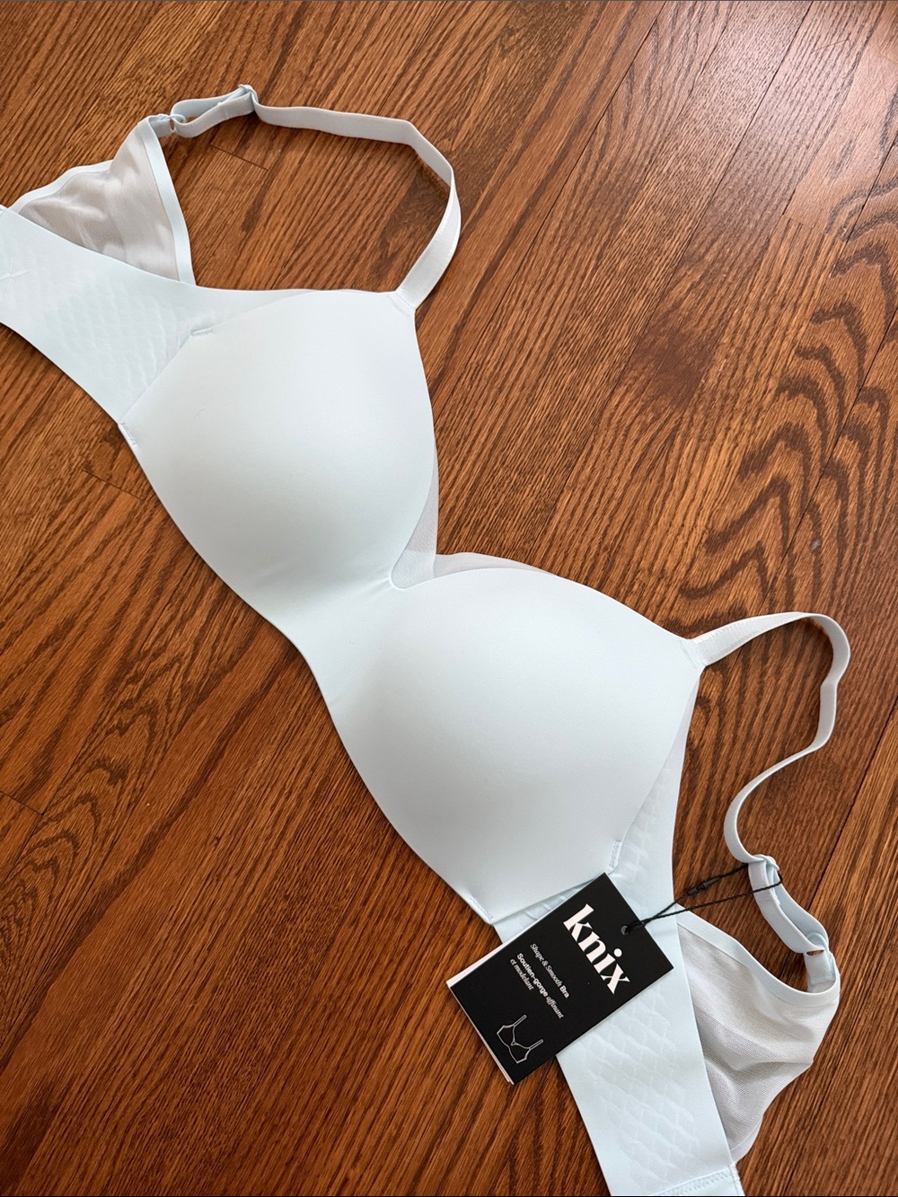 Knix shape and smooth Bra light blue. Size small